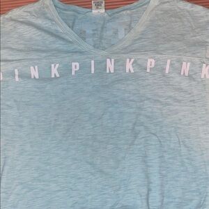 Light Blue Victorias Secret V-Neck T-Shirt